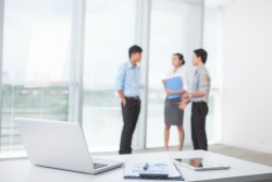 Business group in office